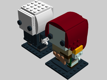 Jack salida Arte Navidad extraño disney Lego brickheadz ladrillo heroes esqueleto 3d print model - Mito3D