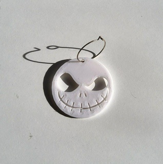jack skeleton pendant keychain nightmare christmas quick print earrings key rings tim burton nintendo jewel earring complement party gift fast 3d print model - Mito3D