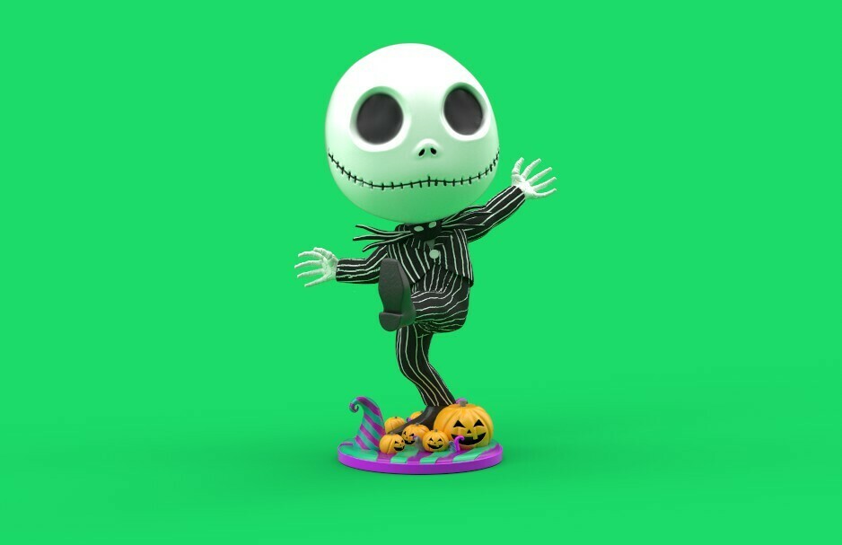 Jack skellington nightmaresbeforechristmas nightmarebeforechristmas Halloween jack sortita kawatoys kawatoy 3D print model - Mito3D