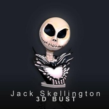 Jack Skellington 3d Büste Zitadelle Bürsten zbrushe formt Kunst Airbrush Farbe Prusa Halloween 3d print model - Mito3D