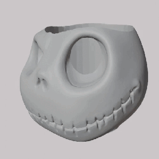 macaco Skellington vela suporte cabeça 3d print model - Mito3D