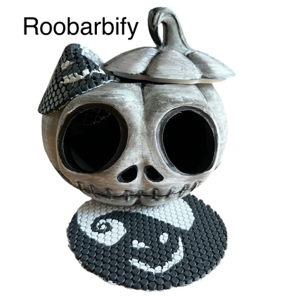 macaco skellington montanha russa abóbora chá leve conjunto 3 in 1 arte bruxas pesadelo natal tim burton samhain oogie boogie roobarbificar jack 39 lantern casa decoração 3d print model - Mito3D