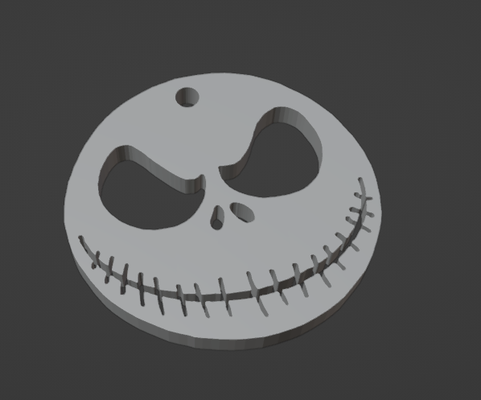 jack skellington pendientes decoración pesadilla navidad cráneo muerte víspera santos huesos moda oscuro sonreír risa 3d print model - Mito3D