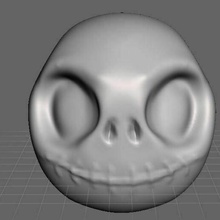 macaco Skellington cabeça pesadelo Natal 3d print model - Mito3D