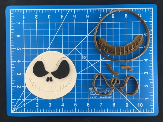 macaco skellington multipiece fundente biscoito cortador conjunto múltiplo tamanhos casa bruxas silhueta assustador abóbora pesadelo natal 3d print model - Mito3D