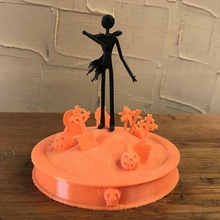 kriko Skellington heykel heykelcik minyatür Timburton thenightmarebeforechristmas film Skelligton Skelleton kafatası cadılar bayramı tatil dekorasyon Disney Disneyland oyuncak sanat koleksiyon yaratık canavar zbrush Noel çimento fabrikası 3d print model - Mito3D