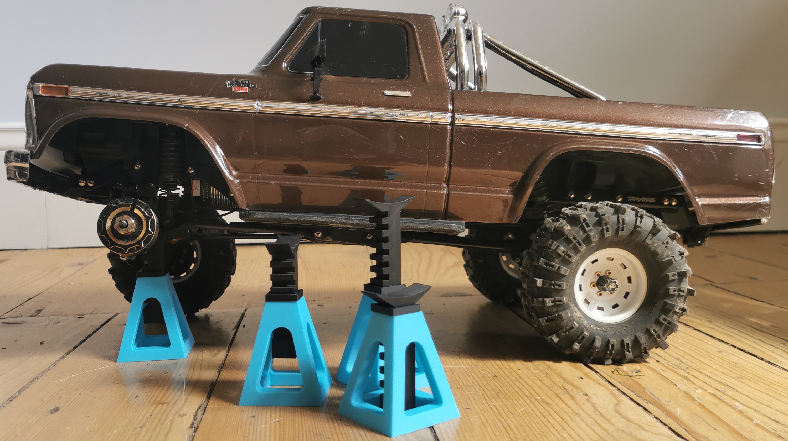 jack in piedi crawler 1 10 18 24 gioco traxxas trx4 trx4m scx24 sollevamento macchina rc 3D print model - Mito3D