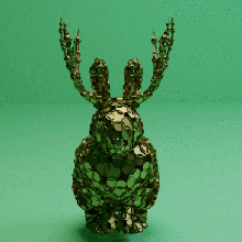 jackalope punti art animali gli domestici coniglietto il coniglio sfere circoli la geometria animale surreale scultura 3d print model - Mito3D