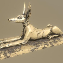 sciacallo art egitto egiziano statue egizie modello 3d sabbia ra ankh lapide anubis vecchio dèi horus egitto-scultura 3dprint 3dprinting 3d print model - Mito3D