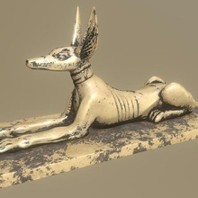 chacal art egipto egipcio estatuas modelo 3d arena ra ankh de desecho anubis edad dioses horus egipto-la escultura 3dprint 3dprinting 3d print model - Mito3D