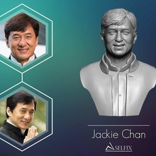 Jackie chan buste sculpture 3d impression modèle art portrait acteur sculptures homme statue 3d print model - Mito3D
