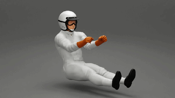 jackie Stewart dirigindo brm f1 homem Garoto masculino corpo miniaturas personagem humano diorama miniatura figura 164 1 64 figuras impressão 3d print model - Mito3D
