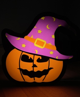 jacko-lantern witch lamp halloween pumpkin trick-or-treat 3d print model - Mito3D