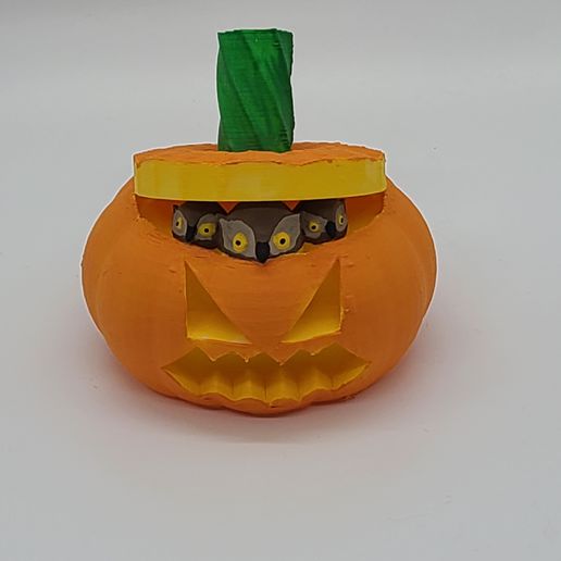 jackolantern owls art halloween toy decoration holiday spooky scary evil cute owl animal animals pumpkin jack 'olantern 3D print model - Mito3D