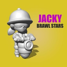 jacky rissa stelle gioco brawlstars attaccabrighe 3d print model - Mito3D