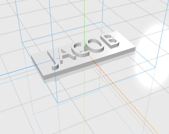 jacob letras masculino 3d regalo 3D print model - Mito3D