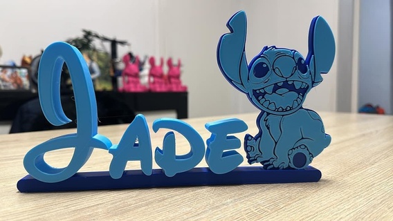 jade stitch Home first name decoration 3d print model - Mito3D