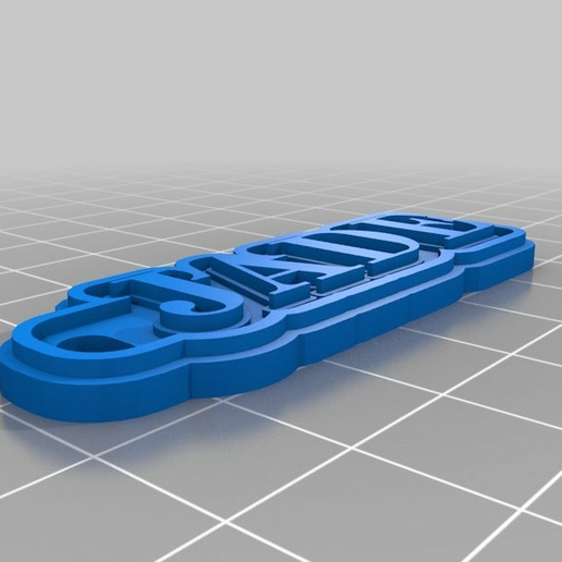 jade etiqueta personalizado llaveros 3D print model - Mito3D