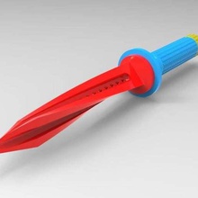 jagdkommando knife screw prop props 3d print model - Mito3D