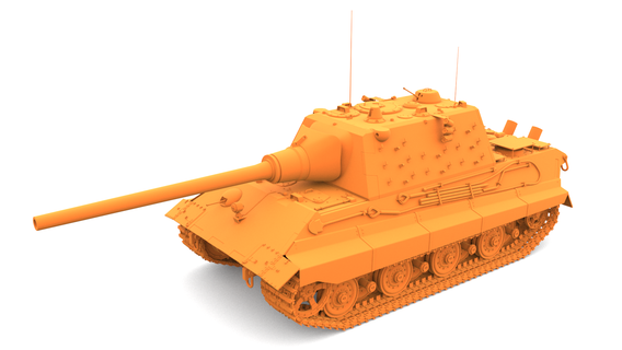 jagdtiger ii prototype free Game turret e-75 flak aa tank armor 57mm german 3d print model - Mito3D