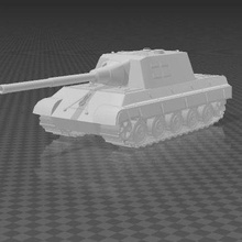Jäger Panzer tiger verkohlen anti tank 3d print model - Mito3D