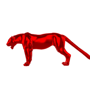 jaguar wild cat sculpture figure 3d print model - Mito3D