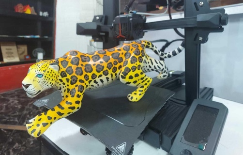 jaguar negro pantera panthera Arte felino Tigre escultura 3d animal 3d print model - Mito3D