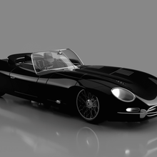 jaguar e-type roadster 3d printing cars supercars roadsters 3d print model - Mito3D