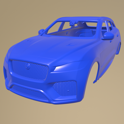 jaguar f-pace svr 2019 printable car body slot 1-10 separate parts scalextric tamiya rc miniz crawler kyosho axial traxxas micro 3d print model - Mito3D