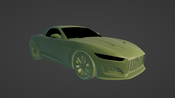 jaguar f-type convertible r-dynamic 2021 3d printing model automotive car sports luxury vehicle technology design modeling digital fabrication rapid prototyping additive manufacturing engineering customization hobby collectible 3d print model - Mito3D