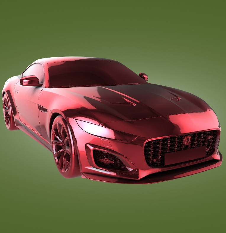 jaguar f type r dynamic automóvil coche vehiculo vehículo reunión carrera Deportes derby turbo superior velocidad 3D print model - Mito3D