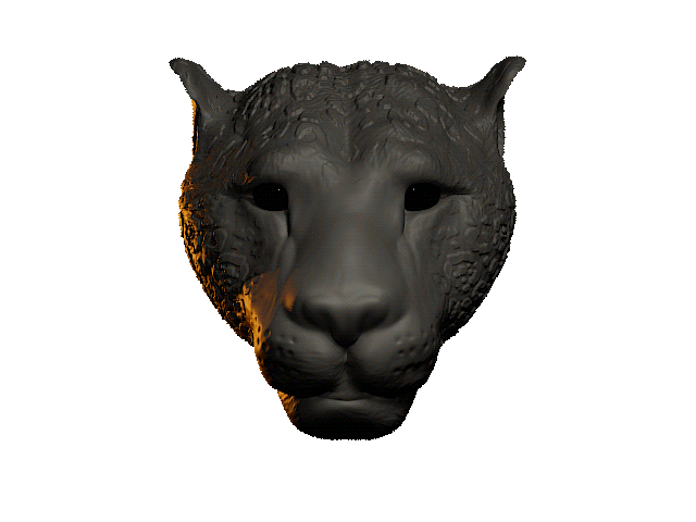 giaguaro testa arte animali animale phanter figura scultura Puma felino gatto 3D print model - Mito3D