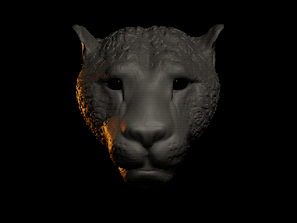 jaguar cabeza Arte animales animal fantasma figura escultura Puma felino gato 3d print model - Mito3D