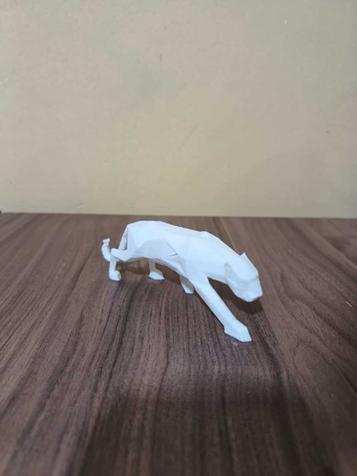 jaguar gizli kutu sanat poli hayvan 3d print model - Mito3D