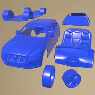 giaguaro xf carro 2021 stampabile macchina separato parti 3d print model - Mito3D