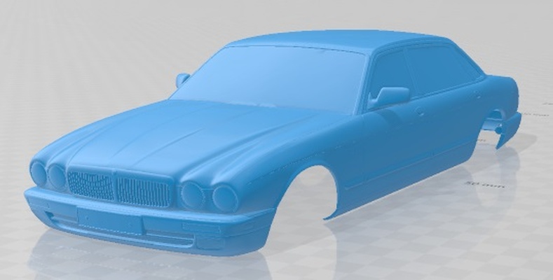 jaguar xj12 1995 imprimable corps voiture jeu fente scalextric tamiya rc miniz loisir micro moulé pression 3d print model - Mito3D