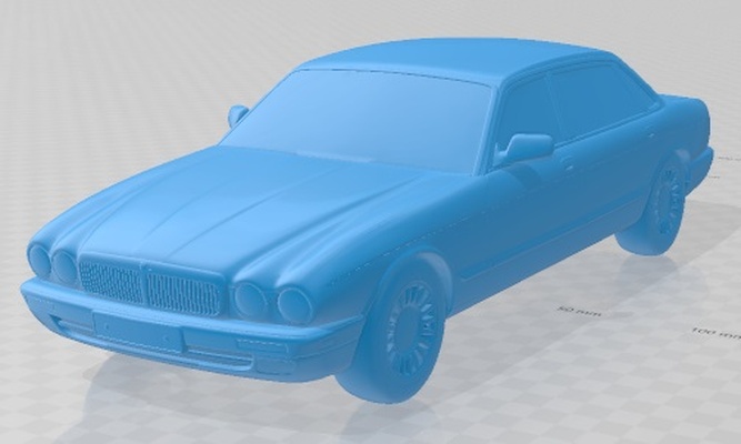 jaguar xj12 1995 printable car game diorama modeling hobby solid scale model 3d print model - Mito3D