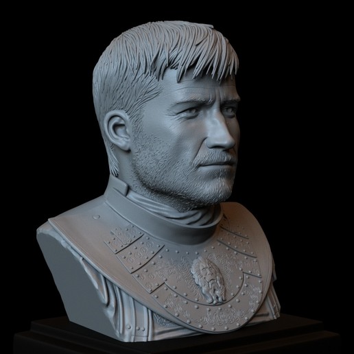jaime lannister oyun 200 mm portre tutuklama tahtları sanat sidnaique benzerlik heykel resim minyatür model oyuncak koleksiyonluk büstü gameofthrones 3D print model - Mito3D