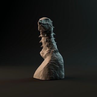 jakapil kaniukura bust - pre-supported dinosaur head animal dino figure old statue trophy miniature prehistoric herbivore 3d print model - Mito3D