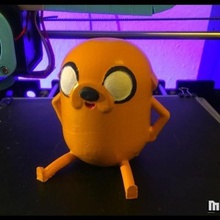 jake cão tempo de aventura a arte felizes o personagem dos desenhos animados cartoon network tv mostrar figura boneco sentado laranja finn olhos grandes 3d print model - Mito3D