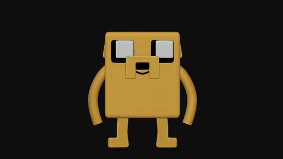 Jake Minecraft avventura funko pop animale cane cartone animato arte jakethedog mestiere carattere 3d print model - Mito3D