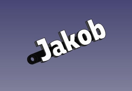 jakob keyring keychain 3d print model - Mito3D