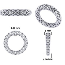 jali ring jewelry aniversary gold jewellary silver 3d print model - Mito3D