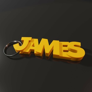 James nombre llavero 3d print model - Mito3D