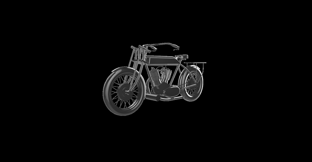 James 750cc 1924 moto Motorrad Motor Fahrrad le la motorrad 3d print model - Mito3D