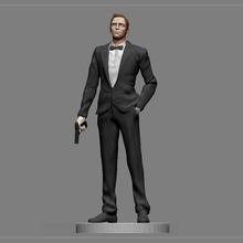 James bağ Daniel Craig film takım elbise katil yazdırılabilir heykel 3d print model - Mito3D