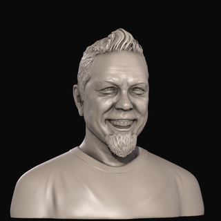 James Hetfield büst 3dprinting portreler anatomi jameshetfield güçlü kuvvetli yiğit meta ağır metal kukla ustası thrashmetal kafası Kaya müzik solisti müzisyen gitarist 3d print model - Mito3D