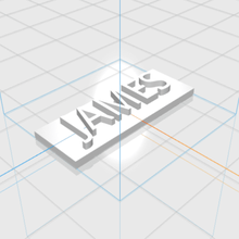 james letters name male 3d gift 3d print model - Mito3D
