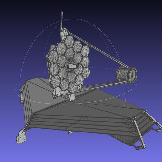 James webb espaço telescópio jwst básico modelo 3d printing miniatura nave espacial voo space telescope james 3D print model - Mito3D