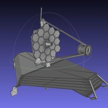 Giacomo webb spazio telescopio jwst base modello 3d printing miniatura navicella spaziale volo space telescope james 3d print model - Mito3D